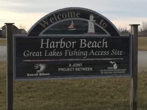 Welcome to Harbor Beach sign.
