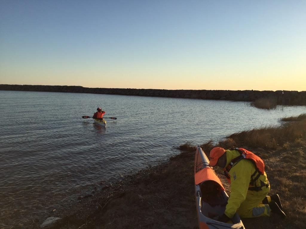 Hammond Bay State Refuge Harbor, Michigan kayak launch on 4/22/17.