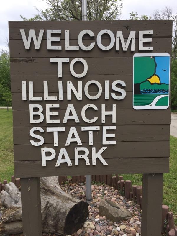 Illinois Beach State Park sign.