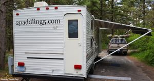 The 2 Paddling 5 camper at the Kohler-Andrae State Park campground.