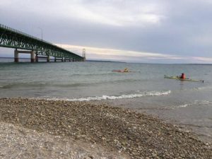 2 Paddling 5 kayaking at the Mackinac Bridge Mackinaw City, MI 49701.