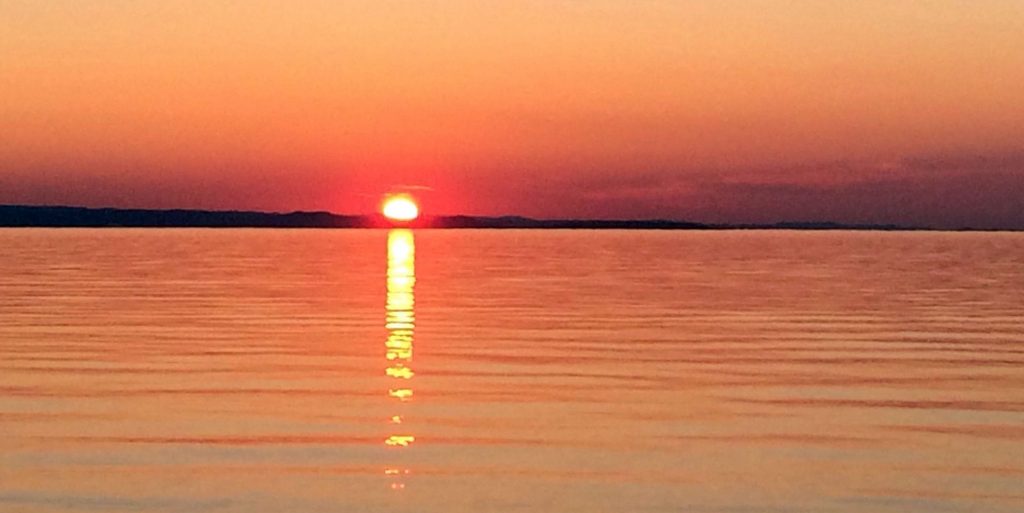 Lake Superior sunset near Marquette, Michigan.