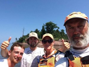Kayak guides Ryan and Adam with 2 Paddling 5. Ryan and Adam plan to paddle all of Lake Superior in Summer 2018.