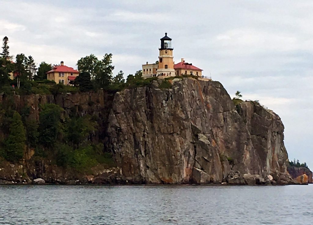 Split Rock Lighthouse viewed from Lake Superior.