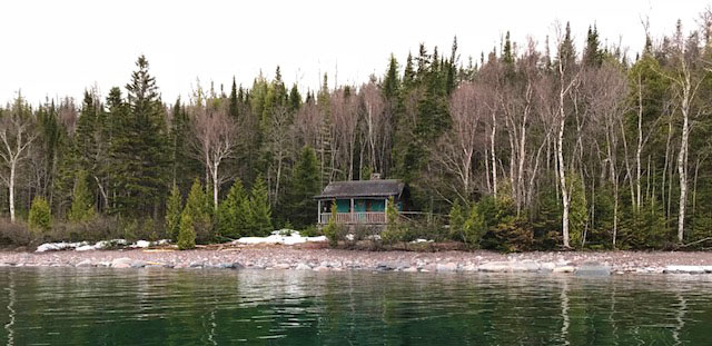 Lake Superior cabin near Wawa, Ontario, Canada.